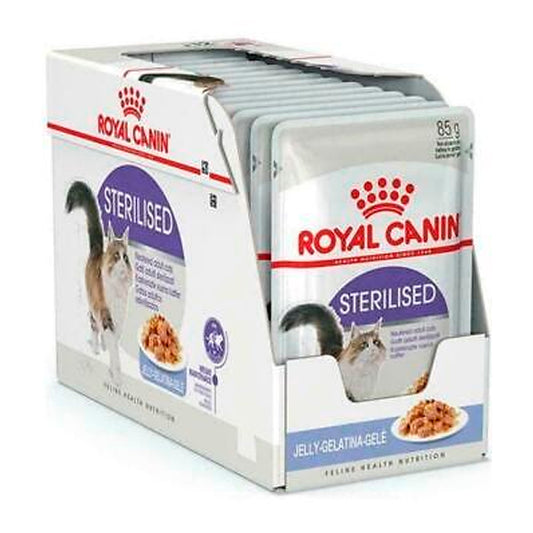 Royal Canin Sterilised: Comida Húmeda en Gelatina para Gatos Esterilizados, Pack de 12 Sobres de 85g
