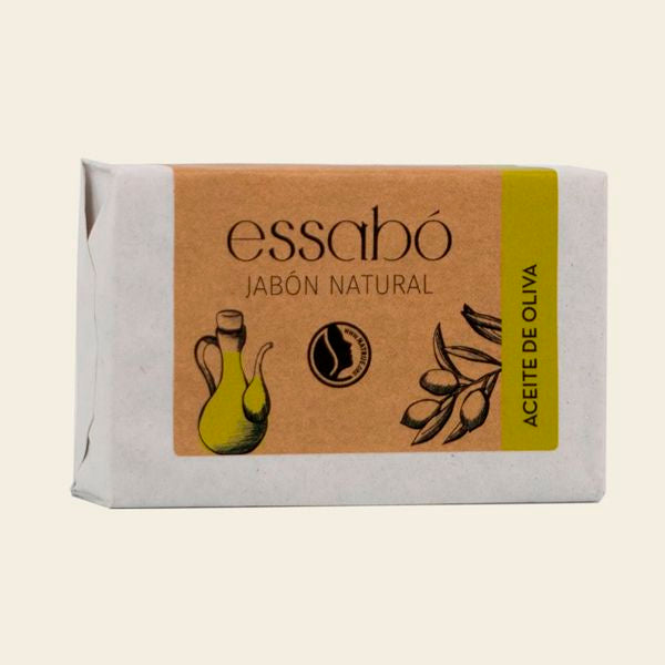 Pastilla de jabón natural Essabó Aceite de Oliva 100 g para higiene corporal