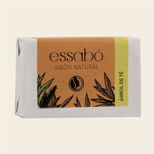 Pastilla de jabón natural Essabó Árbol de Té 100 g para higiene corporal