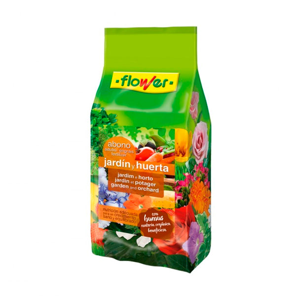 Flower abono huerta y jardín orgánico mineral 2 kilogramos