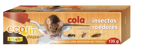 Flower Ecofin cola adhesiva para insectos rastreros y pequeños roedores, tubo 135 gramos