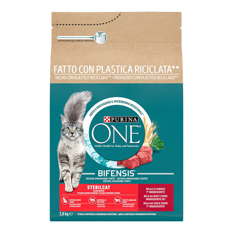 Saco Purina ONE Sterilcat Bifensis con buey y trigo 2,8 kg para gatos esterilizados