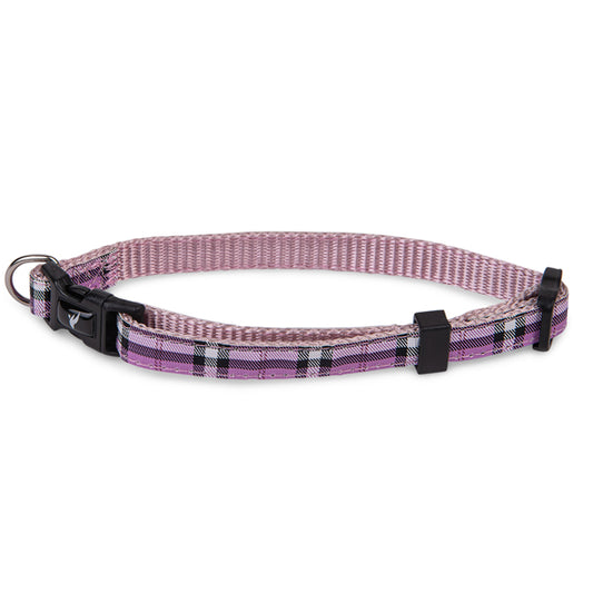 Vadigran Collar Perro Nylon Tartán Morado 20-35Cmx10Mm