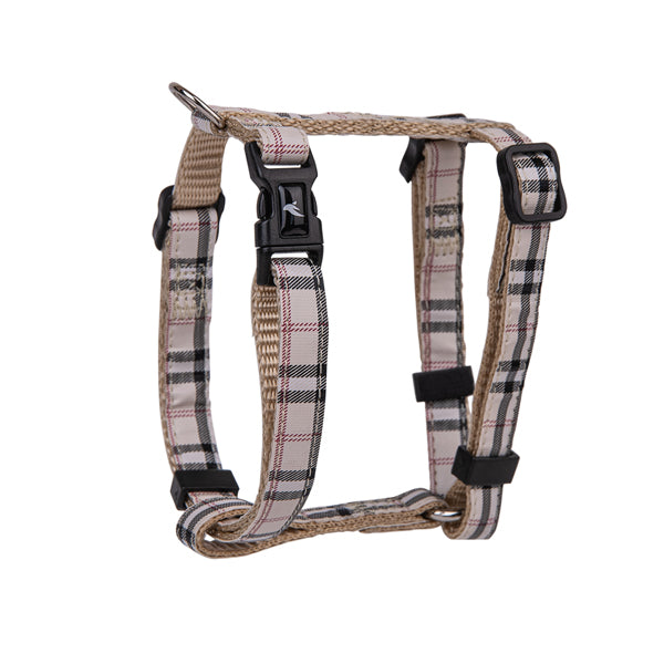 Vadigran Arnés Perro Nylon Tartán Beige 20-35Cmx10Mm