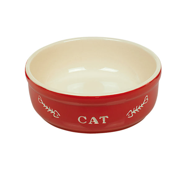Vadigran Comedero Perro Gato Cocido "Cat" Rojo Ø14Cm