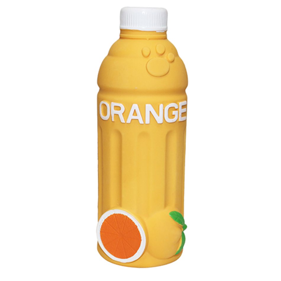 Vadigran Juguete perro látex botella Orange 17,8 cm - Tujilguero