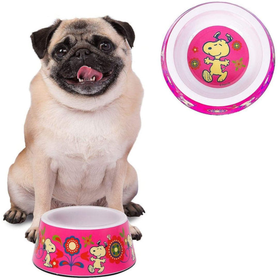 Comedero Snoopy Flores Rosa M - Tujilguero