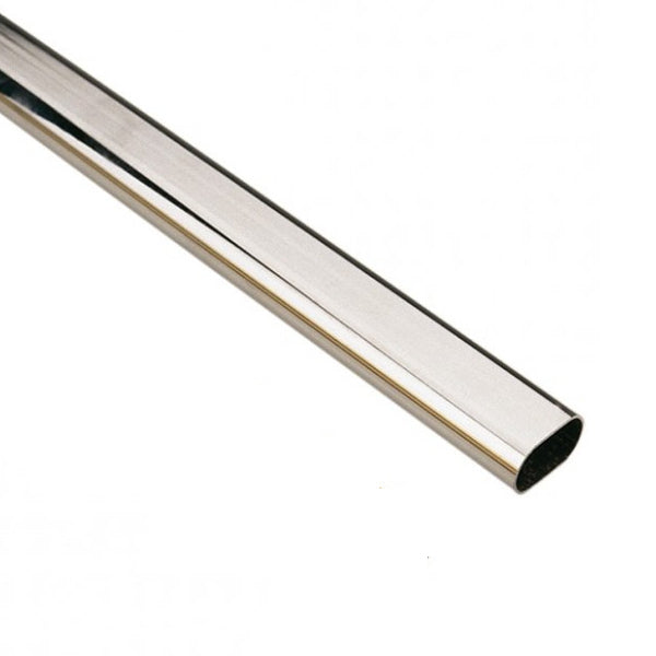 Barra Armario Oval 25X15 2Mts Cromo